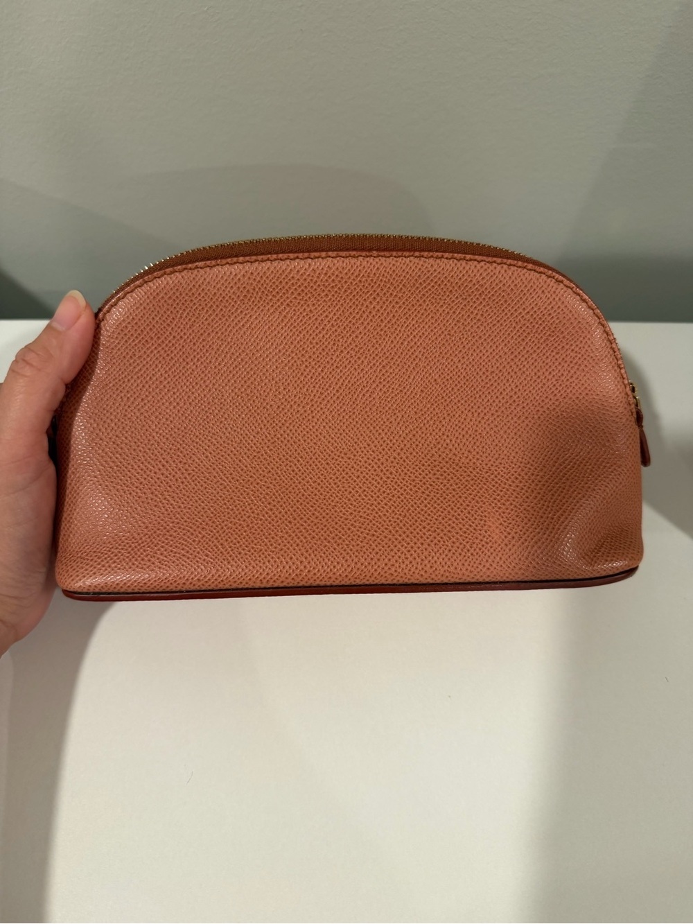 Dolce & Gabbana Peach Saffiano Leather Cosmetic Case - Picture 3 of 10